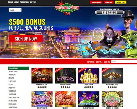 Vegas2web casino login